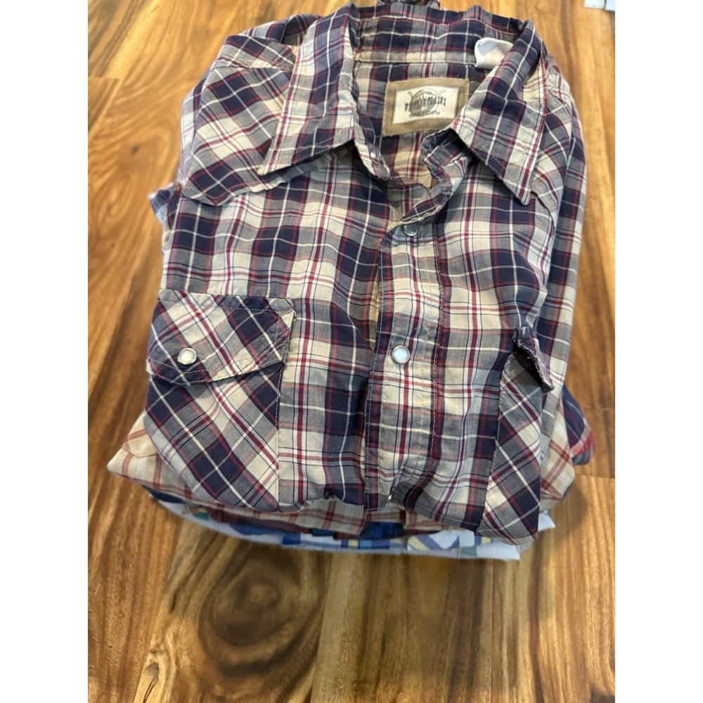 VTG Men's SS Pearl Snap Lot Of 9 Multiple Brands & Sizes Read Description